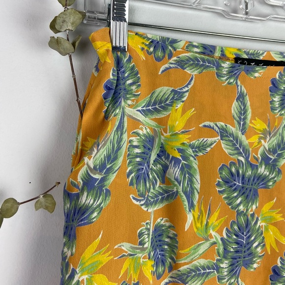 For Love & Lemons Yellow Tropical Leaf Mini Skirt - Picture 4 of 8